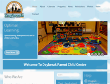 Tablet Screenshot of daybreakcentre.com